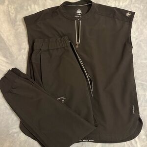 Healing Hands Black Scrub Set